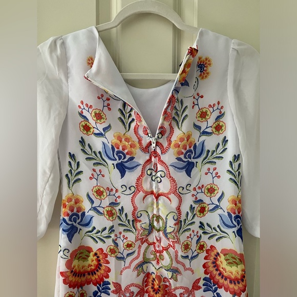 Girls IZ Beyer floral bohemian style dress, size 8 - Picture 4 of 8